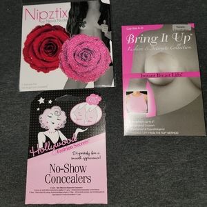 Women's No-Show Intimate Bra Cover/Lift Fashion Accessories - Set Of 3 - NEW